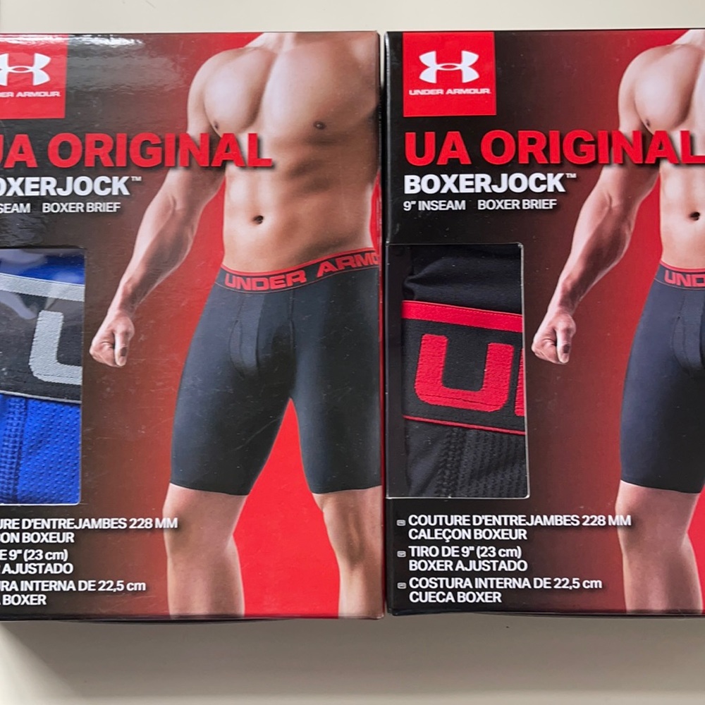 2 pair UA Original Boxerjock 9” Inseam